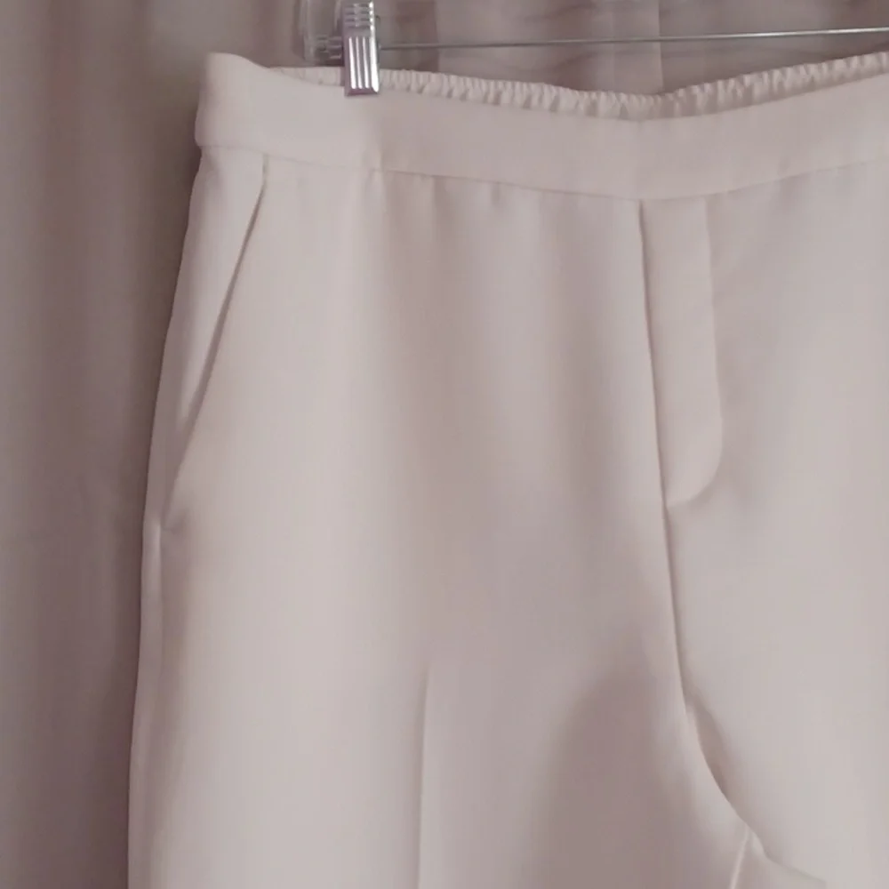 Banana Republic Hayden Crepe Wide Leg High Rise Pants Stretch Pull On Pockets XL